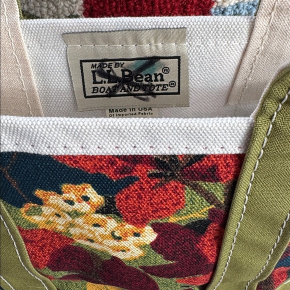 Vtg L.L. Bean Floral Mini Tote - Picture 4 of 5